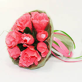 Букет з цукерок Троянди 15 Рафаелло коралові 4151IT, Toyman