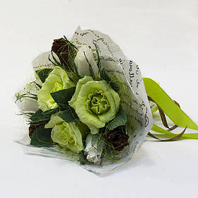 Букет з цукерок Троянди 9 лайм крафт 4152IT, Toyman