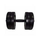 Гантель складальна композитна в пластиковій оболонці Newt Rock pro 10,5 кг NE-PL-G-010, Toyman, фото 2