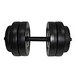 Гантель складальна композитна в пластиковій оболонці Newt Rock pro 13 кг NE-PL-G-013, Toyman, фото 2