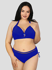 Жіночий купальник для великої груди Sisianna 5152 яскраво-синій на укр 48 50 52 54 розмір