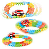 Дитячий конструктор Magic Tracks 220 деталей | Гнучка іграшкова дорога з машинкою, фото 10