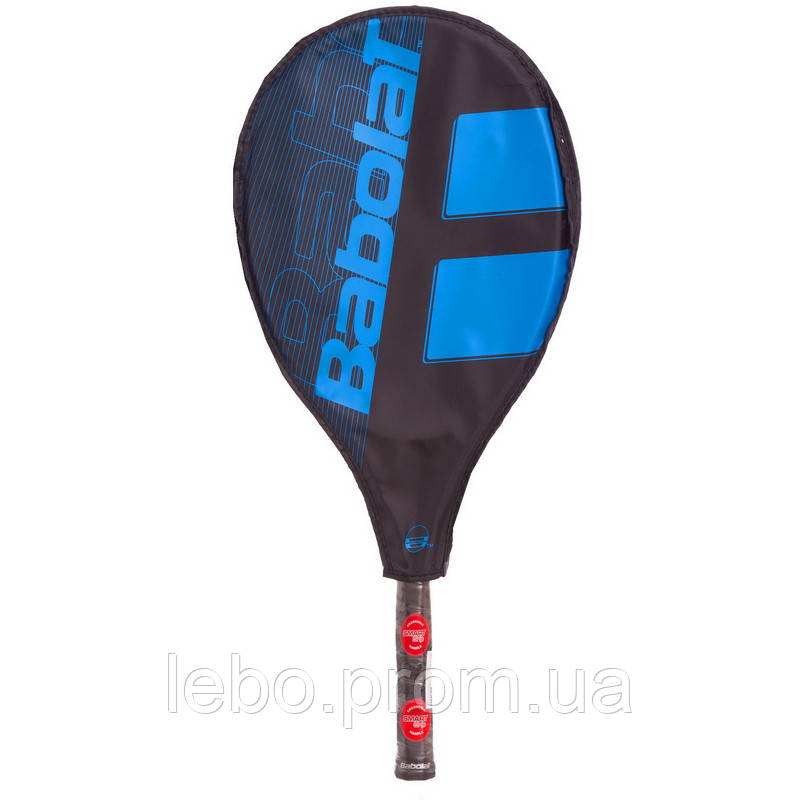 Ракетка для большого тенниса юниорская BABOLAT 140105-146 RODDICK JUNIOR 145 черный-голубой lb - фото 6 - id-p2145490767