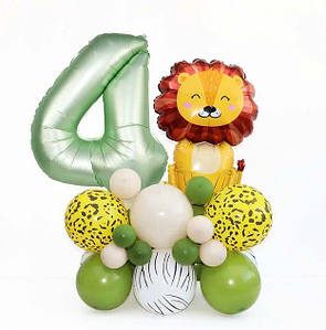 Фігури на стійці з кульок Лев та Олива