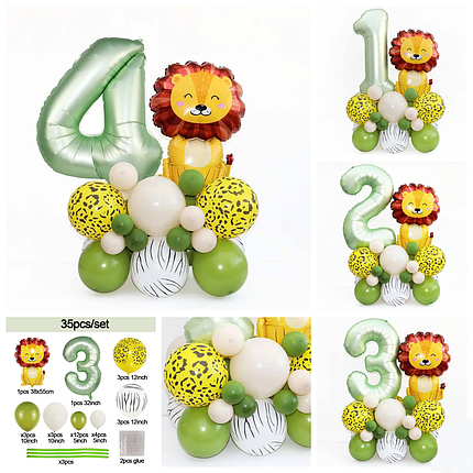 Фігури на стійці з кульок Лев та Олива, фото 3