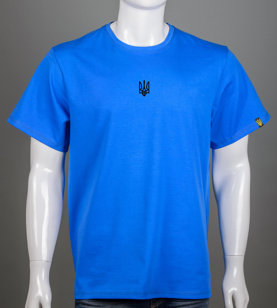 Футболка батал Тризуб 2401б (Уп.4шт 3XL,4XL), Електрик, фото 1