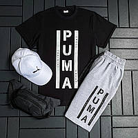 Спортивный Мужской Комплект PUMA 2 в 1 Футболка + шорты Высочайшее качество. Приятный к телу материал