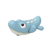 Водоплавающая игрушка для ванной "Крокодил" Bambi 368-2 заводная 10 см Синий, Toyman