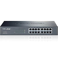Світч (комутатор) 1000M 16 портів TP-Link TL-SG1016D ver.11.0 метал. чорний #