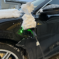 Защитный козырек от снега порта зарядки Audi E-Tron. Зелёный