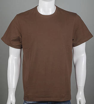 Футболка батал Однотонна 2300б (Уп.4шт 3XL,4XL), Коричневий