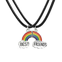 Парні браслети для друзів веселка Best Friends. Браслет для найкращих друзів. Біжутерія на подарунок., фото 4