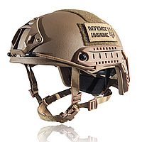 Каска шлем тактический "FAST" Баллистический уровень защиты NIJ IIIA. Койот