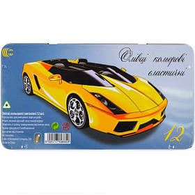 Набір олівців 12 кольорів COLOR-IT CRМ555-12 Metal elastico "С" Машина, Toyman