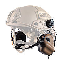 Активные наушники тактические с микрофоном "Earmor M32H "MOD3 Helmet Version Койот