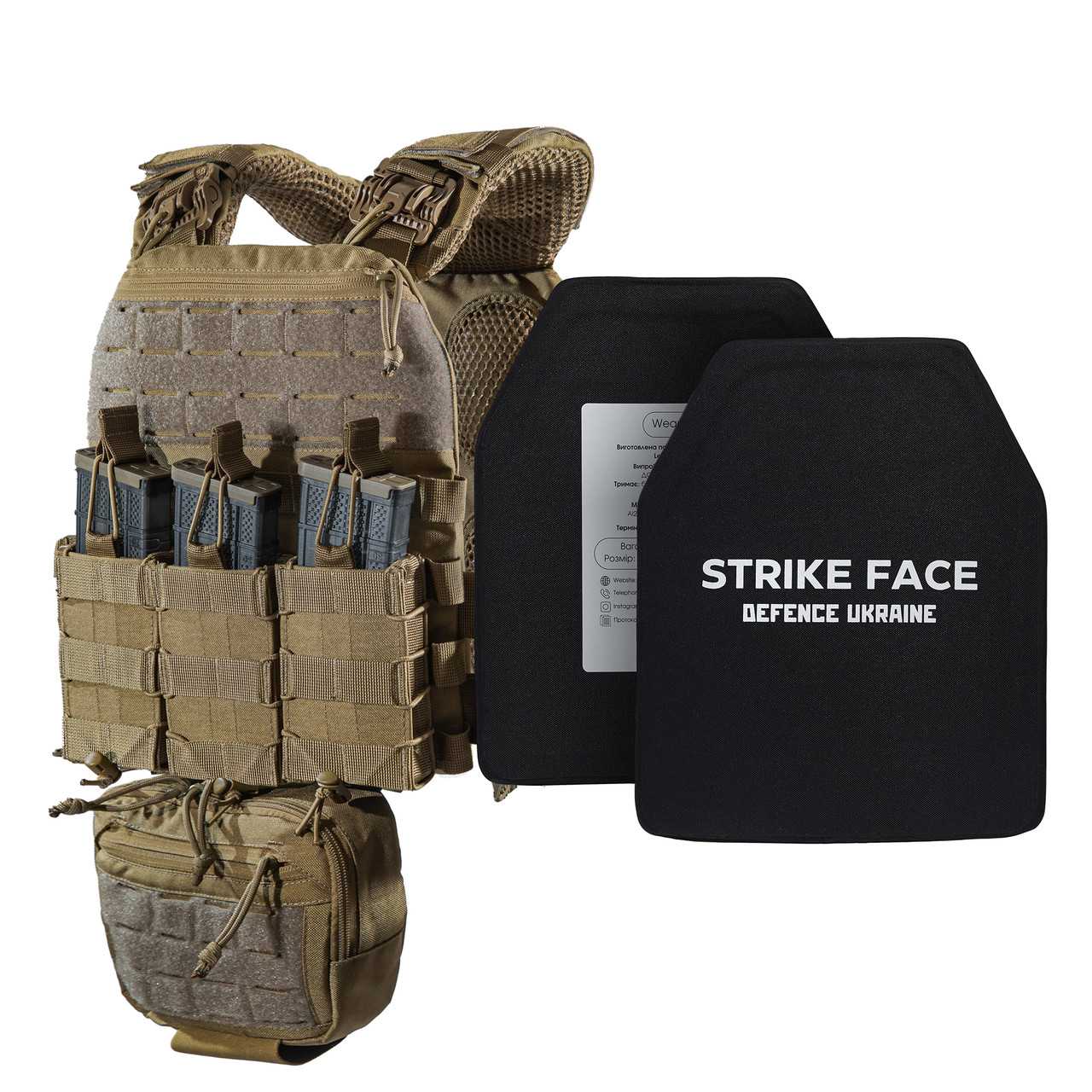 Бронежилет 6 класс защиты. Вес 6.5 кг Кайот M7 MOLLE 7 подсумков (ID ...