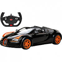 Машинка на пульте управления Bugatti Grand Sport Vitesse Rastar 70460(Black) черный, 1:14, Toyman
