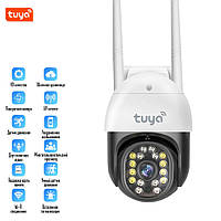 Беспроводная PTZ поворотная IP камера WiFi Tuya C18A 2K 3 Мп (7985) (F-S)