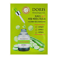 Тканинна маска для обличчя ОГІРОК CUCUMBER Real Essence Mask DORIS