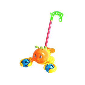 Дитяча каталка Bambi 198-13 на паличці Жовто-Помаранчевий, Toyman