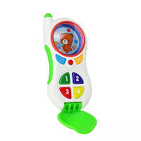 Детский развивающий телефон Bambi CY1013-4 музыкальный Зеленый, Toyman