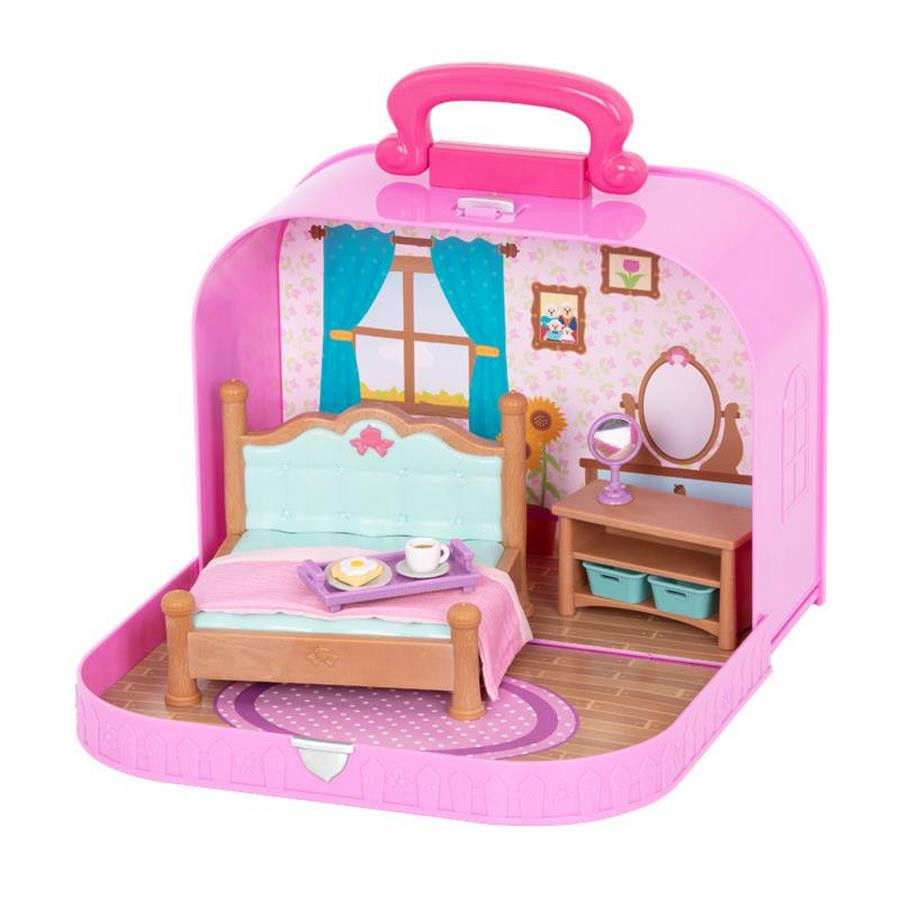 Ігровий набір Li'l Woodzeez Кейс фіолетовий (Спальня) з аксесуарами WZ6598Z, Toyman