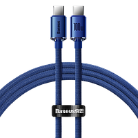 Кабель Baseus Crystal Shine Type-C to Type-C 100W 1.2M Синій (CAJY000603)