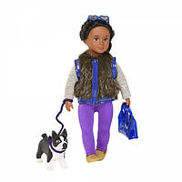 Кукла LORI 15 см Илисса и собака терьер Индиана LO31016Z, Toyman