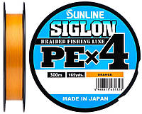 Шнур Sunline Siglon PE н4 300m 2.5 0.270mm 40lb 18.5kg Оранжевый (1013-1658.09.58) ZZ, код: 8253078