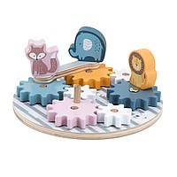 Игровой набор Шестеренки со зверятами Viga Toys PolarB 44006 деревянный, Toyman