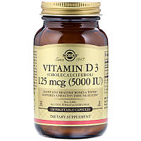 Витамин Д3 (холекальциферол) Vitamin D3 Cholecalciferol Solgar 125 мкг (5000 МЕ) 120 вегетари GL, код: 7701558