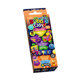 Набір для креативної творчості "BUBBLE CLAY "FLUORIC" Danko Toys BBC-FL-6-01U Укр Вид 1, Toyman