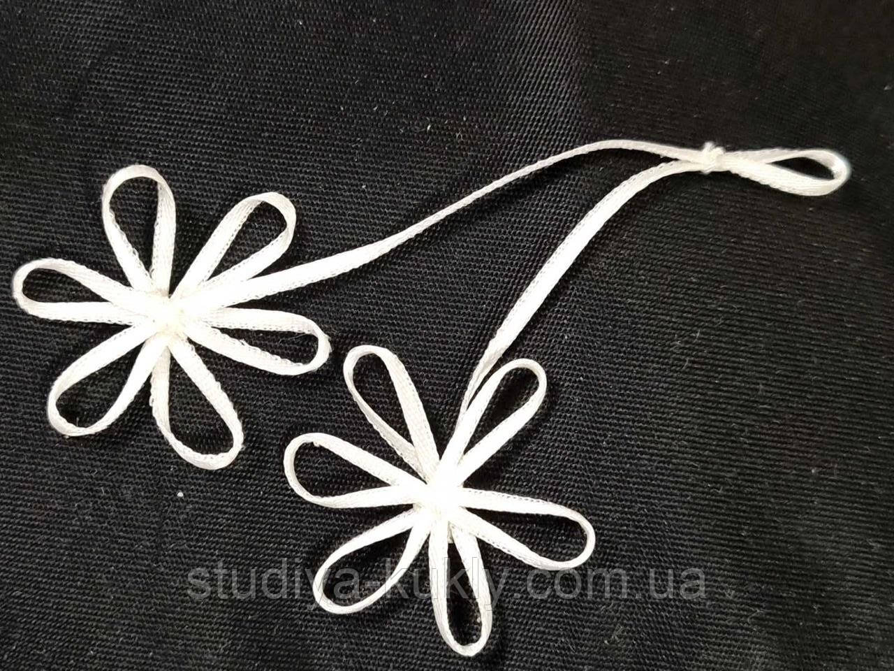 Бантик декоративний, пришивний. Колір - білий. Розмір 20*46 мм, №038, фото 1