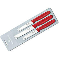 Набор кухонных овощных ножей Victorinox Paring Set 3 шт Красный (5.1111.3) GL, код: 1677038