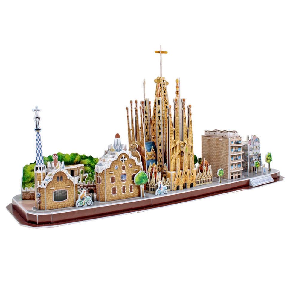 Тривимірна головоломка-конструктор "CITY LINE BARCELONA" Cubic Fun MC256h, Toyman