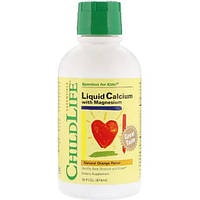 Микроэлемент Кальций ChildLife Liquid Calcium with Magnesium, 16 fl oz 474 ml Natural Orange ZZ, код: 7517620