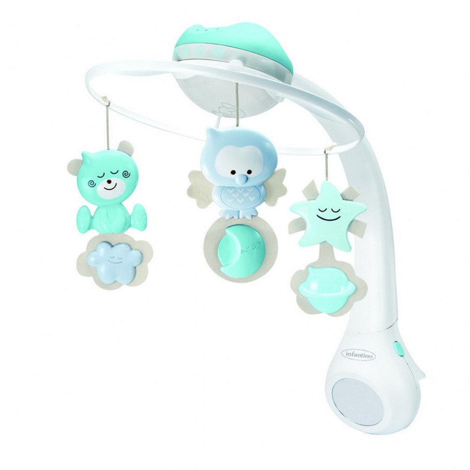 Мобіль музичний із проектором 3 в 1 INFANTINO 004896I, блакитний, Toyman