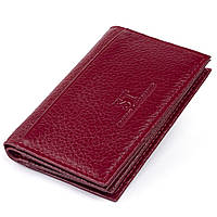 Визитница-книжка ST Leather 19218 Бордовая 10х6,5х1 см ZZ, код: 6756598