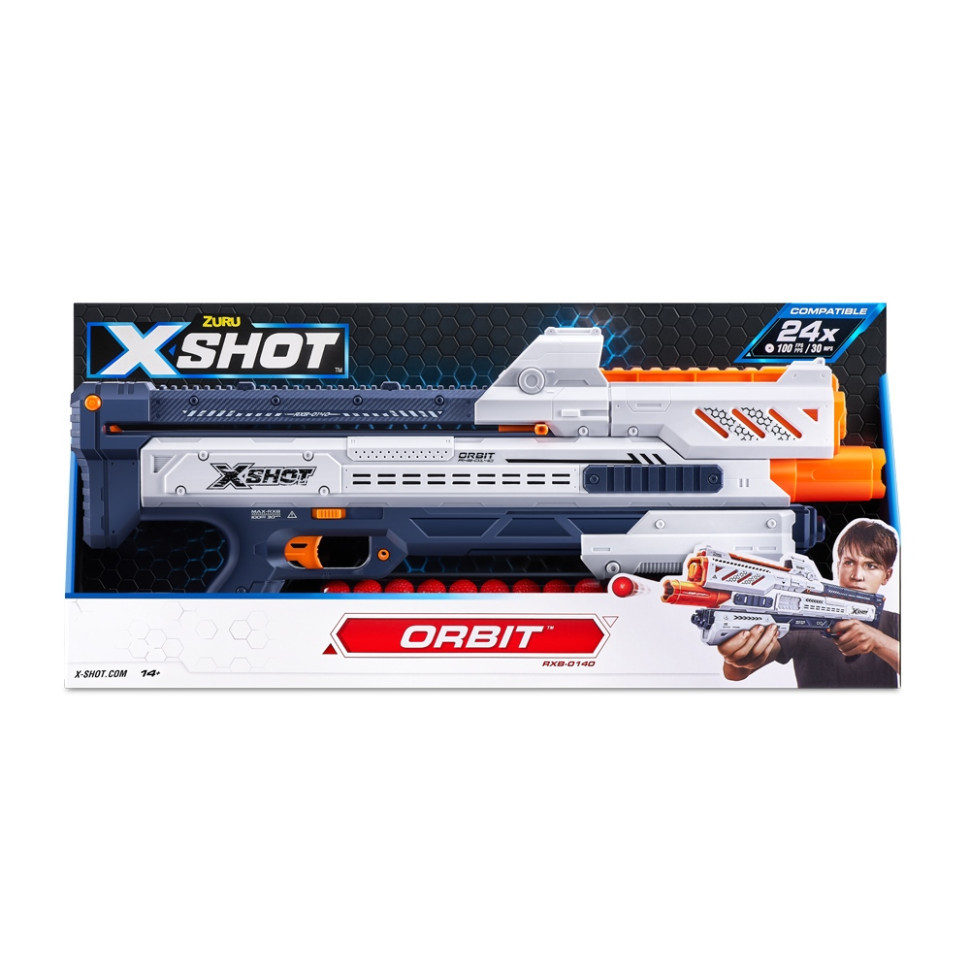 Скорострільний бластер X-Shot 36281R EXCEL CHAOS New Orbit (24 кульки), Toyman
