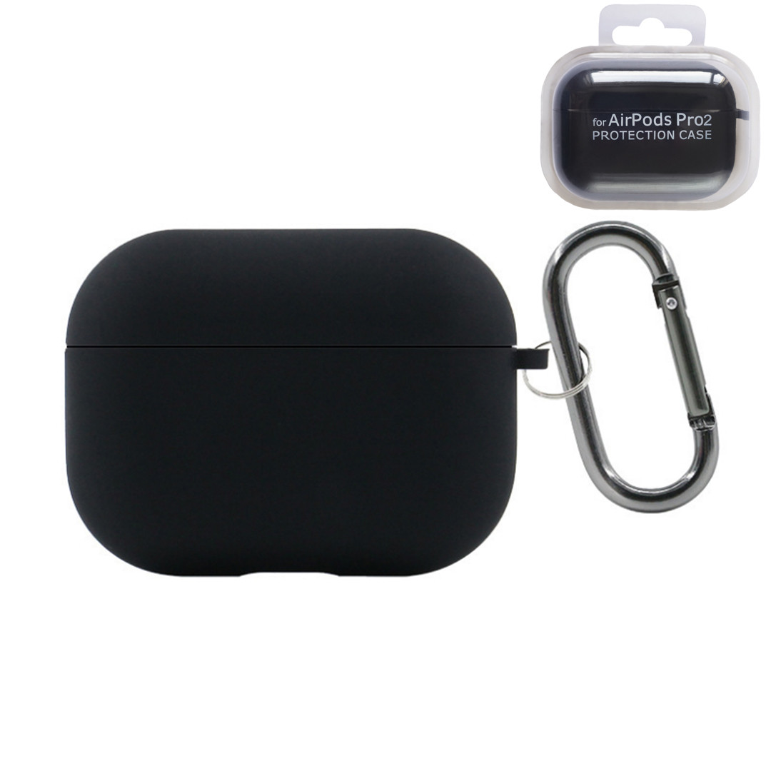 Силіконовий чохол для Apple Airpods Pro 2 | рідкий силікон + мікрофібра | Black