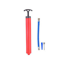 Ручний насос для м'ячів Bambi P2251 з голкою, 30 см Червоний, Toyman