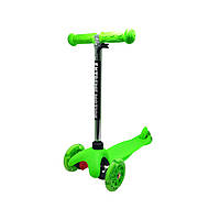 Самокат дитячий 3-х колісний Bambi SC20101 колеса, що світяться Зелений, Toyman