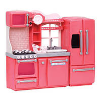 Набор мебели Our Generation Кухня для гурманов, 94 аксессуара розовая BD37365Z, Toyman