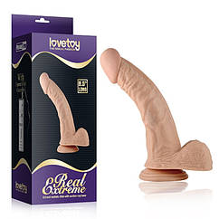 Фалоїмітатор на присоску Lovetoy Real Extreme Dildo 8.5 ZZ, код: 7829014