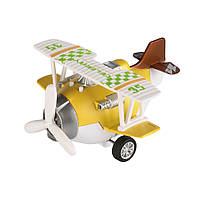 Самолет металический инерционный Same Toy Aircraft желтый со светом и музыкой SY8015Ut-1, Toyman