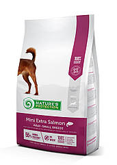 Корм Nature's Protection Mini Extra Salmon Small Breeds сухий з лососем для дорослих собак Ma ZZ, код: 8451392