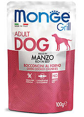 Корм Monge Dog Wet GRILL Manzo вологий з яловичиною для дорослих собак 100 г ZZ, код: 8452346