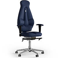 Кресло KULIK SYSTEM GALAXY Экокожа с подголовником без строчки Темно-синий (11-901-BS-MC-0213 MN, код: 1689515
