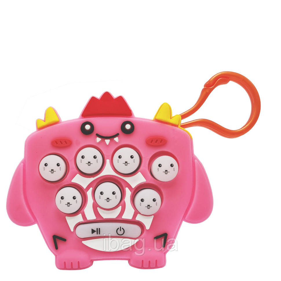 Приставка POP IT Pink Monster Bambi PPT-05 з музикою і світлом IB, код: 8234887