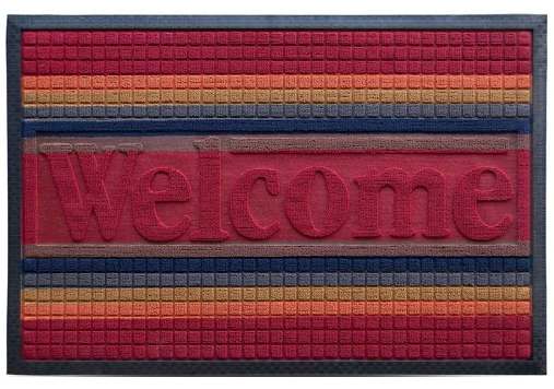 Килимок придверний вологопоглинаючий WELCOME з кантом 43х73 см (1-18-25)